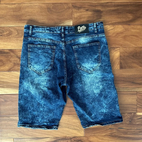 Public Supply Co. Stretch Distressed Ripped Denim Shorts size 34 - Picture 3 of 5